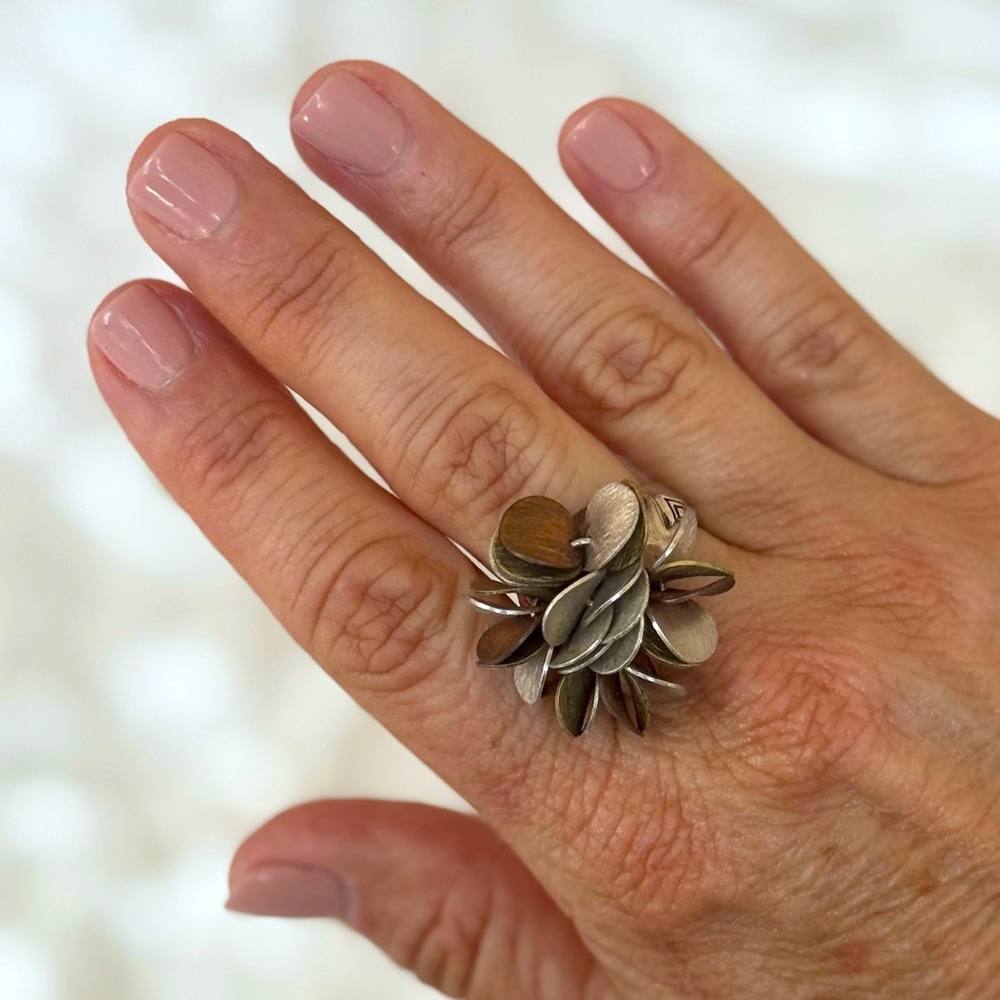 Silpada Cha Cha Copper, Brass & Silver Ring, Size 9